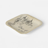 ヴィンテージフェアリープリンセスナプキンス ペーパープレート (傾斜あり)