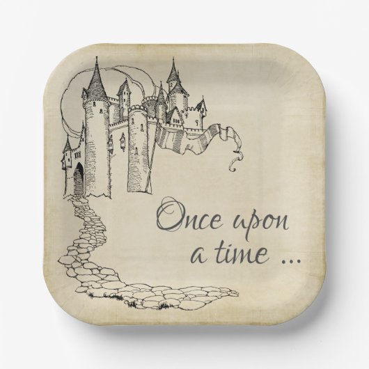 ヴィンテージフェアリープリンセスナプキンス ペーパープレート (正面)