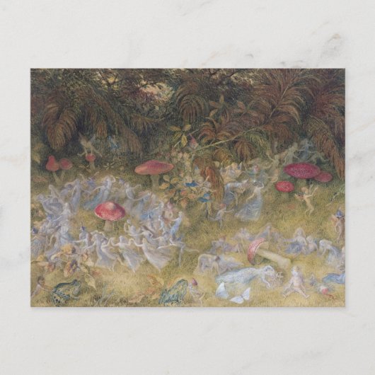 ヴィンテージフェアリーリングや輪とトアドストールポストカード ポストカード (正面)