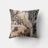 ヴィンテージフェアリーローズブドイラストレーションカイニールセン クッション (裏面)