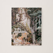 ヴィンテージフェアリーローズブドイラストレーションカイニールセン ジグソーパズル (縦)