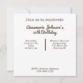 ヴィンテージフェアリー変更アート誕生日 招待状 (裏面)