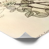 ヴィンテージフェアリー子供部屋アートフェアリー蝶に乗る ポスター (角)