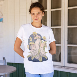 ヴィンテージフェアリー花バレンタイン10代のプレゼント Tシャツ