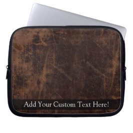 ヴィンテージフェイクの革張り ラップトップスリーブ