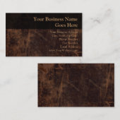 ヴィンテージフェイクの革張り 名刺 (正面/裏面)