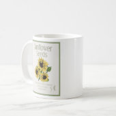 ヴィンテージフェイクひまわり種子パックマグby mcful コーヒーマグカップ (正面左)