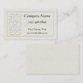 ヴィンテージフェイクエンボスフローラ中世 名刺 (正面/裏面)