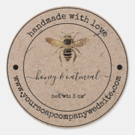 ヴィンテージフェイククラフト紙 |手作り石鹸ラベル ラウンドシール