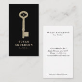 ヴィンテージフェイクグリッター鍵名刺 名刺 (正面/裏面)