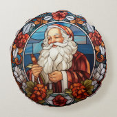 ヴィンテージフェイクステンドグラス ラウンドクッション (裏面)