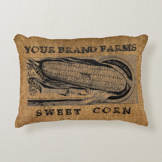 ヴィンテージフェイクバーラップスイートコーンサックテンプレート アクセントクッション (正面)