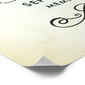 ヴィンテージフェイクパーチメントは私たち結婚の ポスター (角)