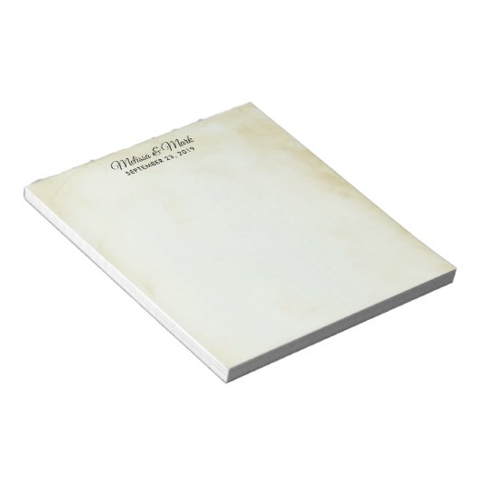 ヴィンテージフェイクパーチメントウェスタンスタイル結婚ズ ノートパッド (アングル)