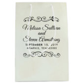 ヴィンテージフェイクパーチメントウェスタンスタイル結婚ズ ミディアムペーパーバッグ (正面)