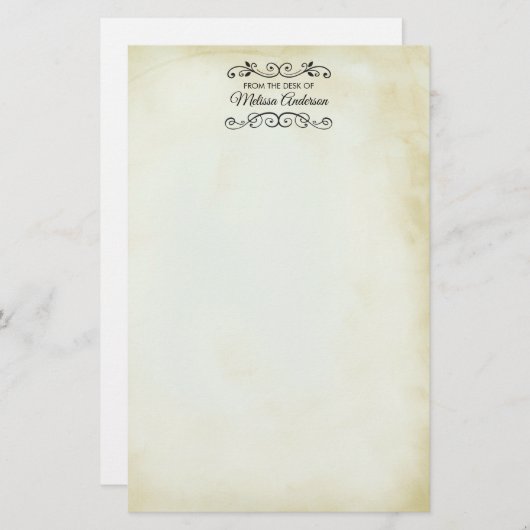 ヴィンテージフェイクパーチメントウェスタンスタイル 便箋 (正面/裏面)