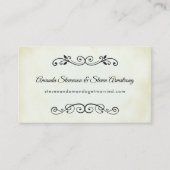 ヴィンテージフェイクパーチメントエレガントウェディングサイト 名刺 (正面)