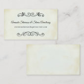 ヴィンテージフェイクパーチメントエレガントウェディングサイト 名刺 (正面/裏面)