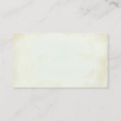 ヴィンテージフェイクパーチメントエレガントウェディングサイト 名刺 (裏面)