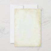 ヴィンテージフェイクパーチメントシンプルエレガントウェディングRSVP 出欠カード (裏面)