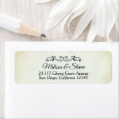 ヴィンテージフェイクパーチメントシンプル&エレガントウェディング ラベル (インサイチュ)
