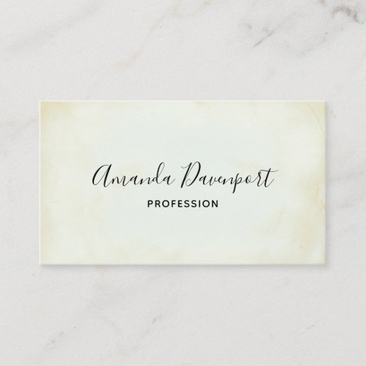 ヴィンテージフェイクパーチメントシンプル 名刺 (正面)