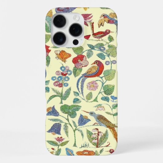 ヴィンテージフェイク刺繍模様iphone iPhoneケース (裏面)