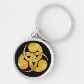 ヴィンテージフェイク金ゴールドジャパンタダーポールモンベクトルアート キーホルダー (正面)