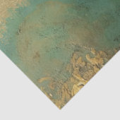 ヴィンテージフェイク金ゴールドバロックオーナメントエメラルドグリーン 薄葉紙 (詳細)