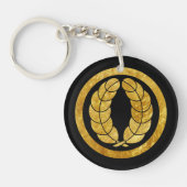 ヴィンテージフェイク金ゴールド中川日本門図 キーホルダー (正面)