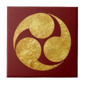 ヴィンテージフェイク金ゴールド小早川日本門東洋人 タイル (正面)