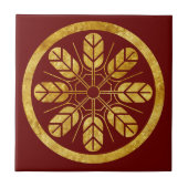 ヴィンテージフェイク金ゴールド日本井上門オリエンタル タイル (正面)