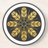 ヴィンテージフェイク金ゴールド日本井上門ベクトルアート コースター (正面)