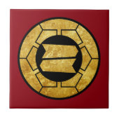 ヴィンテージフェイク金ゴールド服部日本家門東洋美術 タイル (正面)