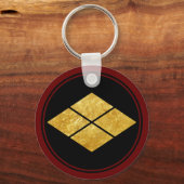 ヴィンテージフェイク金ゴールド武田日本文ベクトルアート キーホルダー (正面)