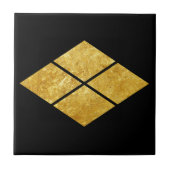 ヴィンテージフェイク金ゴールド武田日本文ベクトルアート タイル (正面)