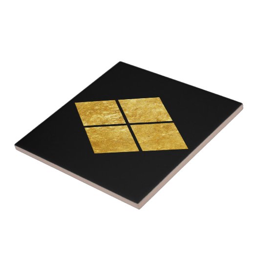 ヴィンテージフェイク金ゴールド武田日本文ベクトルアート タイル (側面)