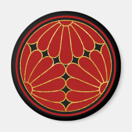 ヴィンテージフェイク金ゴールド菊菊モングラフィック マグネット