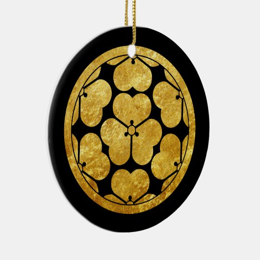 ヴィンテージフェイク金ゴールド長宗我部日本文東洋美術 セラミックオーナメント (右)