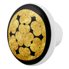 ヴィンテージフェイク金ゴールド長宗我部日本文東洋美術 セラミックノブ