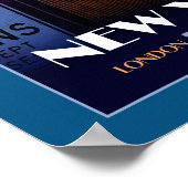 ヴィンテージフェイクNYC旅行ポスター ポスター (角)