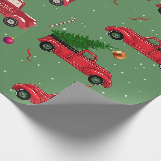 ヴィンテージフェスティバルファラクリスマスツリーヴァンギフト ラッピングペーパー (角)