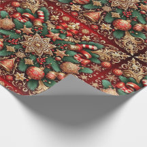 ヴィンテージフェスティバル植物性クリスマスパターン