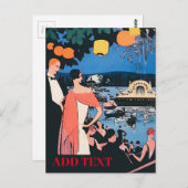 ヴィンテージフェスティバル、イタリアン文字はがきの編集 ポストカード (正面/裏面)