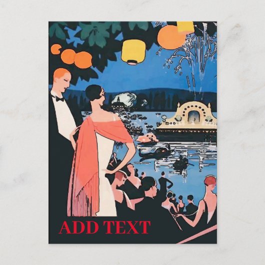 ヴィンテージフェスティバル、イタリアン文字はがきの編集 ポストカード (正面)