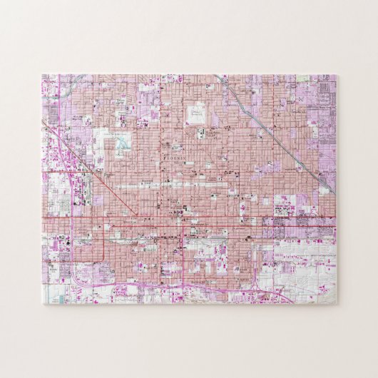 ヴィンテージフェニックスアリゾナの地図(1952年) 2 ジグソーパズル (横)