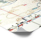 ヴィンテージフェニックスアリゾナの地図（1952年） 3 ポスター (角)