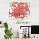 ヴィンテージフェニックスアリゾナの地図（1952年） 3 ポスター (ホームオフィス)