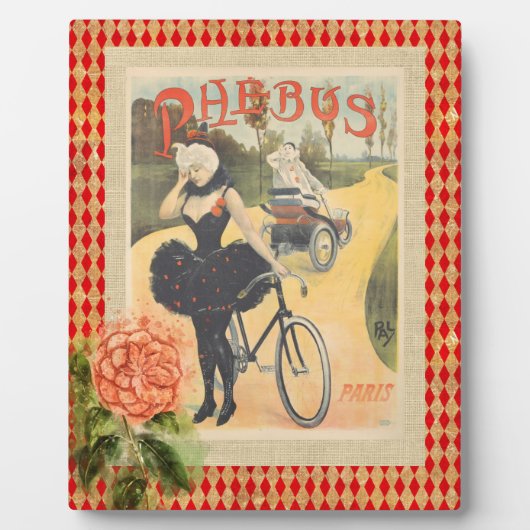 ヴィンテージフェバスウーマン&サイクルコラージュ フォトプラーク (正面)