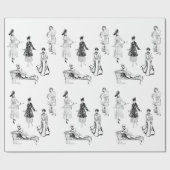 ヴィンテージフェミニストファッション ラッピングペーパー (フラット)